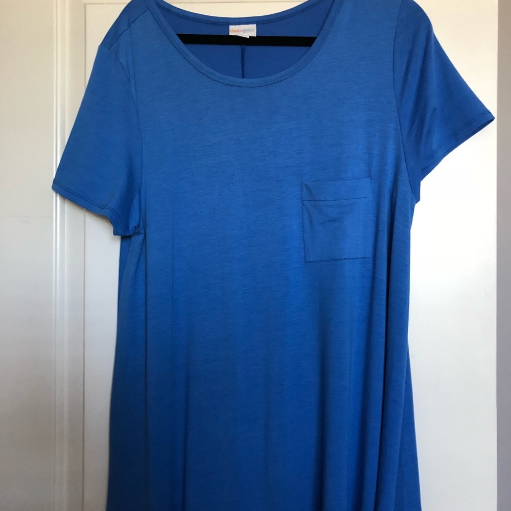 LuLaRoe country blue Carly dress (cotton feel)